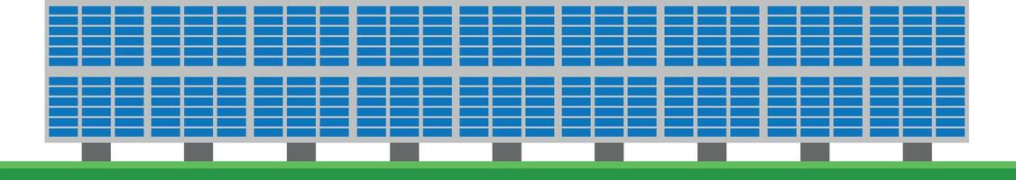 söt tecknad serie illustration av en sol- solceller kraft växt vektor