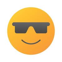 glasögon på emoji ansikte som visar begrepp ikon av Häftigt emoji, stolt emoji vektor