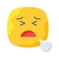 unik och premie av trött emoji, redigerbar ikon vektor