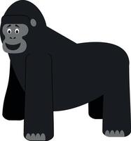 söt tecknad serie gorilla illustration vektor