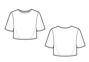 Ernte Basic t Shirt. spotten oben Vorlage vektor