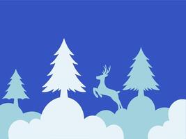 jul träd snö bakgrund illustration vektor