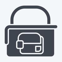 ikon bagage. relaterad till hotell service symbol. glyf stil. enkel design illustration vektor