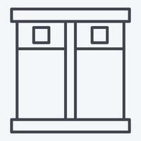ikon hiss. relaterad till hotell service symbol. linje stil. enkel design illustration vektor