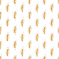 nahtlos Muster mit Weizen Gekritzel zum dekorativ drucken, Verpackung Papier, Gruß Karten, Hintergrund und Stoff vektor