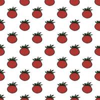 nahtlos Muster mit Erdbeere Gekritzel zum dekorativ drucken, Verpackung Papier, Gruß Karten, Hintergrund und Stoff vektor