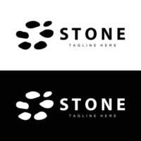 sten logotyp, sten design balans milstolpe mall symbol illustration vektor