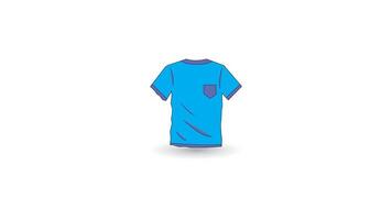 ikon blå skjorta söt tecknad serie, lämplig för färg bok vektor