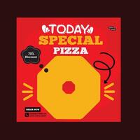 i dag särskild pizza mat meny design och social media posta mall vektor