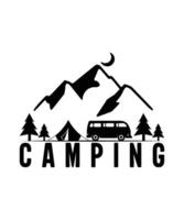 draußen Abenteuer Camping T-Shirt vektor