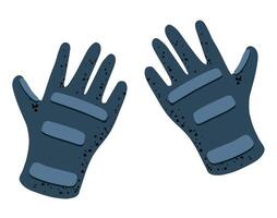 skyddande handske av arbetstagare. industriell kläder enhetlig. platt tecknad serie isolerat på vit. säkerhet konstruera personlig Utrustning vektor