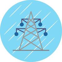 elektrisch Turm eben Kreis Symbol Design vektor