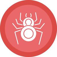 Spinne Linie Schatten Kreis Symbol Design vektor