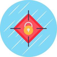 mål säkra platt cirkel ikon design vektor