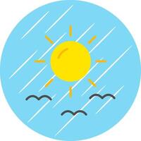 Sonne eben Kreis Symbol Design vektor