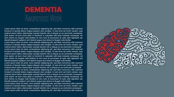 demens medvetenhet vecka, design vektor