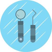 tandläkare verktyg platt cirkel ikon design vektor