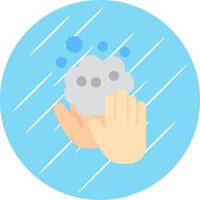 hand tvätta platt cirkel ikon design vektor