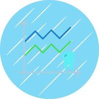 Statistiken eben Kreis Symbol Design vektor