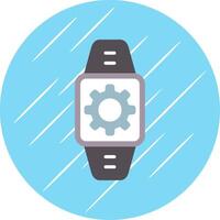 Smartwatch eben Kreis Symbol Design vektor