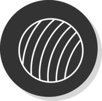 övning boll linje skugga cirkel ikon design vektor