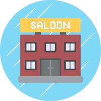 Saloon eben Kreis Symbol Design vektor