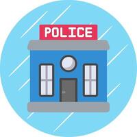 Polizei Bahnhof eben Kreis Symbol Design vektor