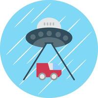 UFO platt cirkel ikon design vektor