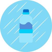 Wasser Flasche eben Kreis Symbol Design vektor