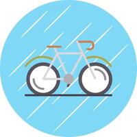 Fahrrad eben Kreis Symbol Design vektor