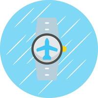 flygplan läge platt cirkel ikon design vektor
