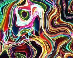 psychedelische abstrakte neon gewellte elektrische kunst vektor