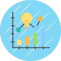 bar Diagram platt cirkel ikon design vektor