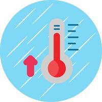 Thermometer eben Kreis Symbol Design vektor