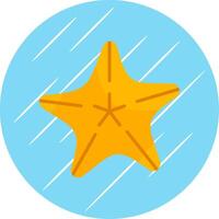 sjöstjärna platt cirkel ikon design vektor