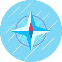 Kompass eben Kreis Symbol Design vektor