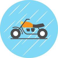 Motorräder eben Kreis Symbol Design vektor