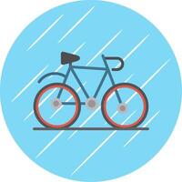 Fahrrad eben Kreis Symbol Design vektor