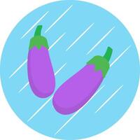 Aubergine eben Kreis Symbol Design vektor