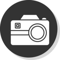 Fotografie Glyphe Schatten Kreis Symbol Design vektor