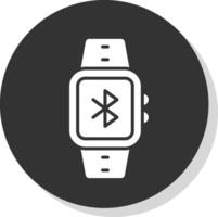 Bluetooth Glyphe Schatten Kreis Symbol Design vektor