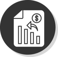 Analytik Glyphe Schatten Kreis Symbol Design vektor