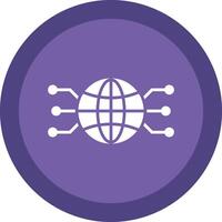 global Netzwerk Glyphe fällig Kreis Symbol Design vektor