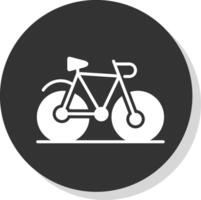 cykel glyf skugga cirkel ikon design vektor
