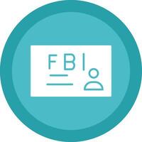 fbi Glyphe fällig Kreis Symbol Design vektor