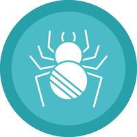 Spinne Glyphe fällig Kreis Symbol Design vektor