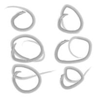 uppsättning av samling strykning oval rader, penna penna teckning rader vektor