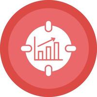 Daten Analytik Glyphe fällig Kreis Symbol Design vektor