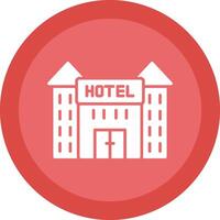 Hotel Glyphe fällig Kreis Symbol Design vektor