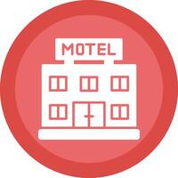Motel Glyphe fällig Kreis Symbol Design vektor